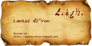 Lantai Áron névjegykártya
